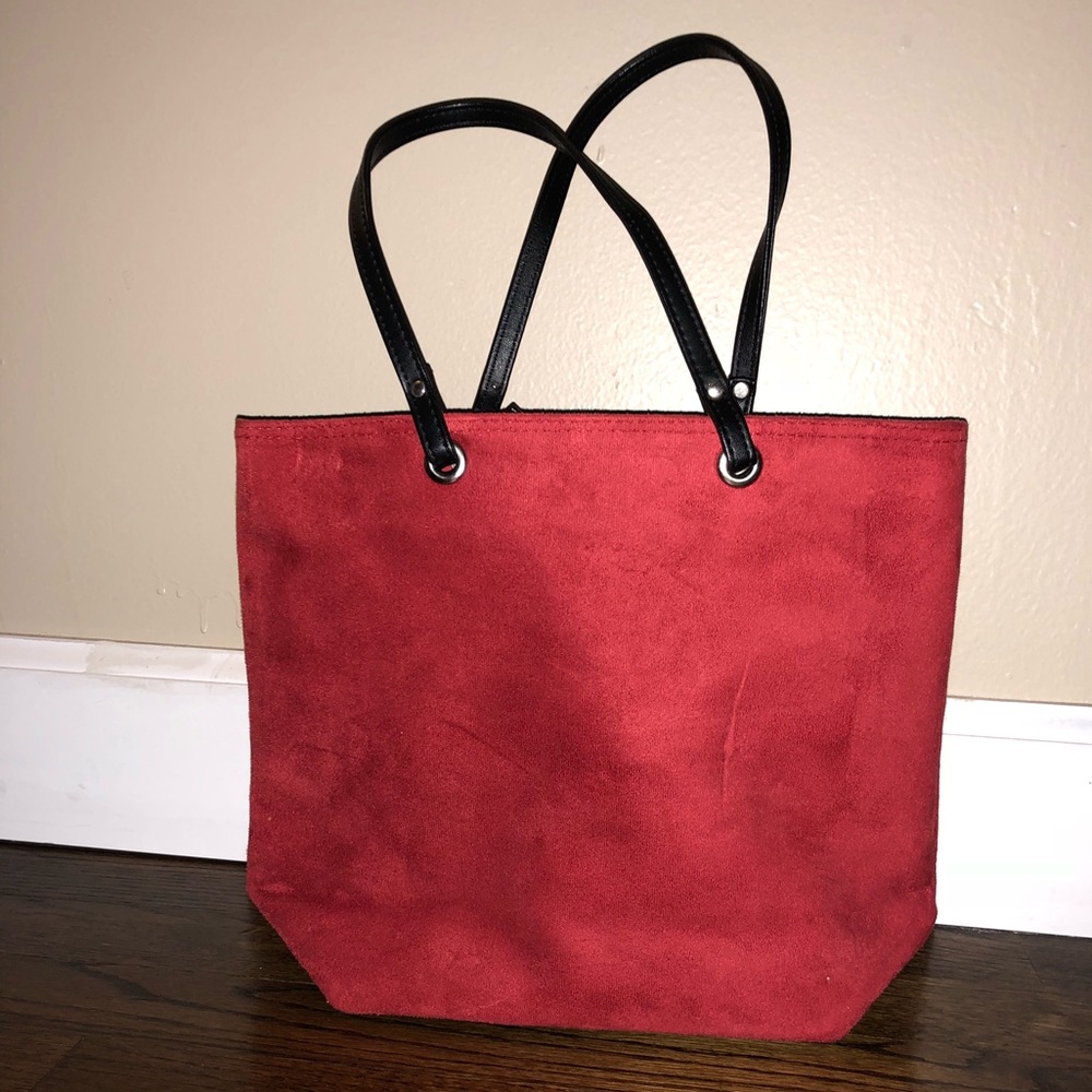 Suede handbag